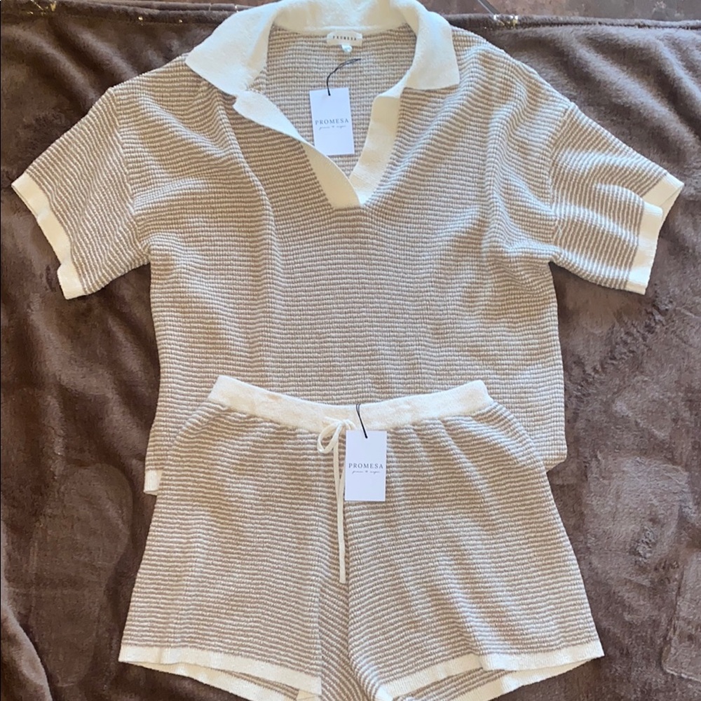 VICI Taupe Knit Comfy Set